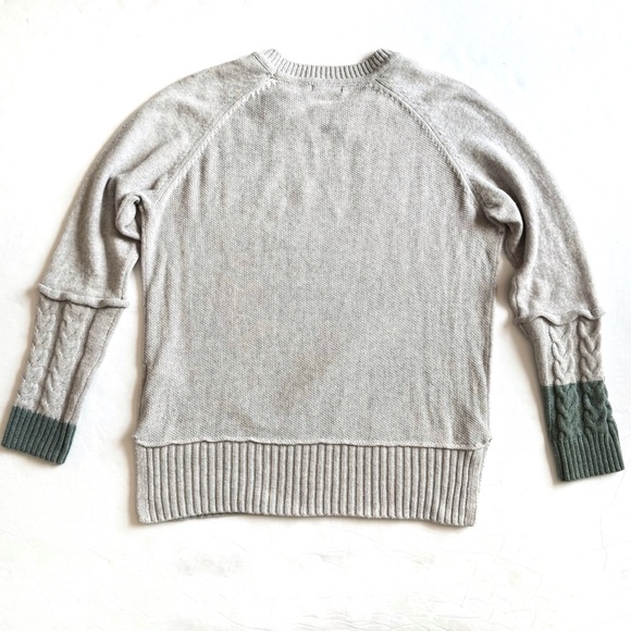 Zaket Plover Pullover Sweater Womens Large Gray Colorblock Minimalist Cable Knit - Picture 4 of 8